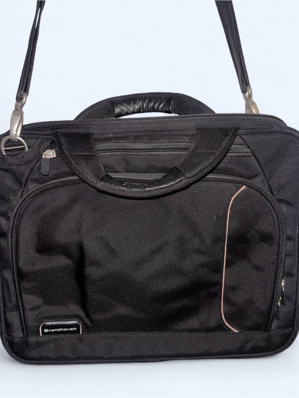 Brenthaven Black Laptop Briefcase with Shoulder Strap